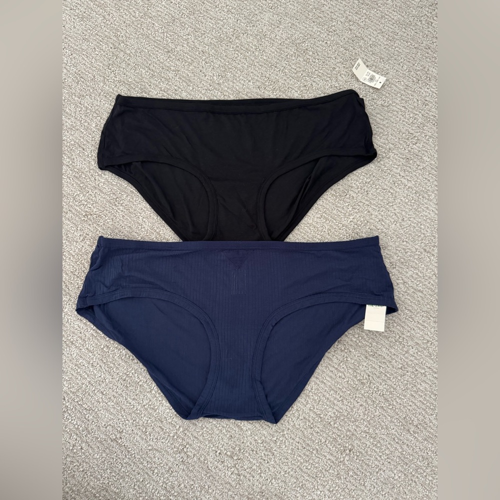 NEW Aerie Women Size XL Black Navy Underwear Lot Of 2 boybrief